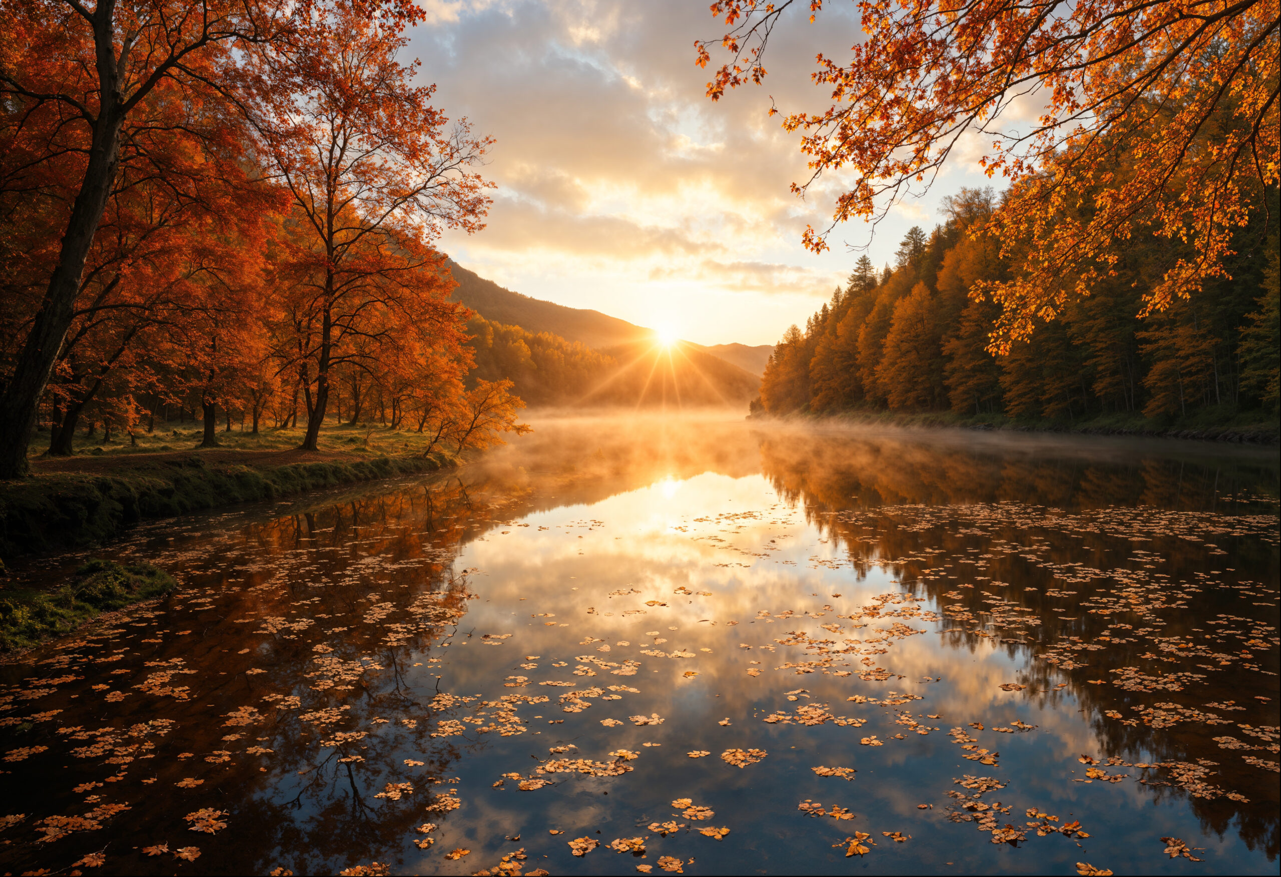 waldsee-landschaft-im-herbst Zeitenwende mit Erzengel Michael (2024)
